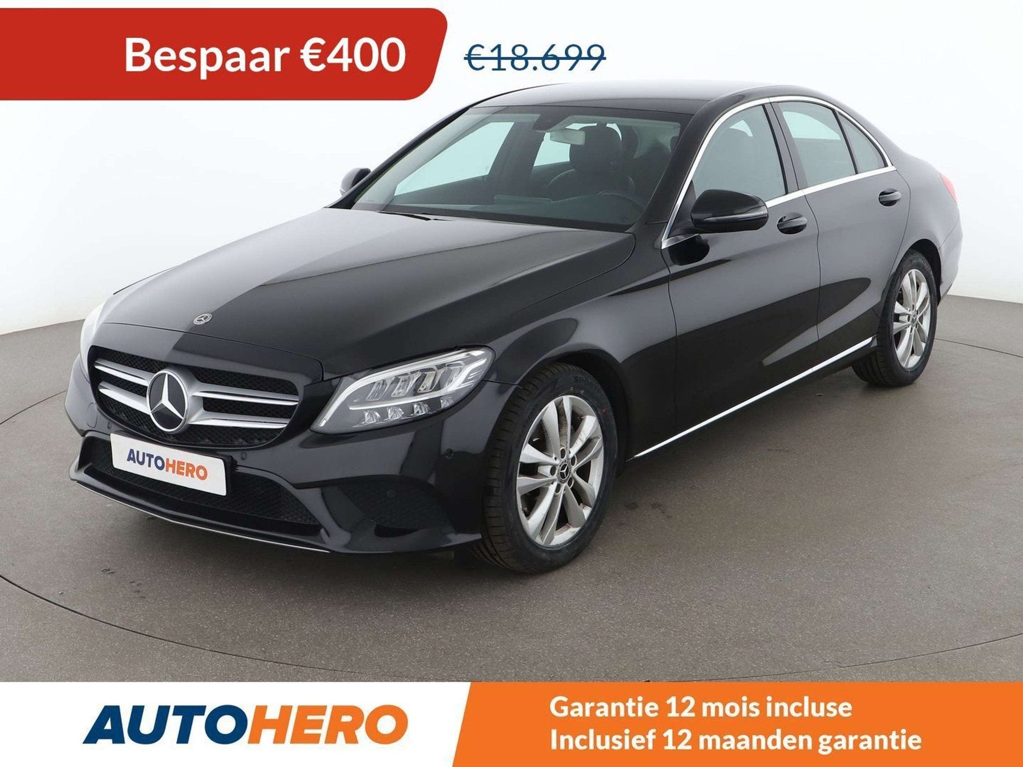 Mercedes-Benz C-Klasse 180 C 180 d Avantgarde (bj 2019), Auto's, Zwart, Te koop, 1555 kg, 90 kW