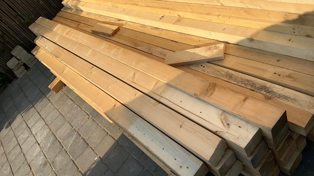 Balken kepers 3 m lengte 10 cm op 7 cm 10 stuks 100 €, Ophalen, Zo goed als nieuw, Balken