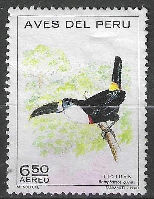 Pérou 1972 - Yvert 319PA - Le Toucan Cuvier - 6,50 s. (ZG), Envoi, Non oblitéré, Amérique du Sud
