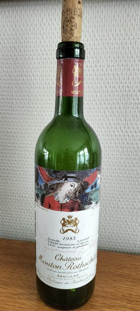 vidange Pauillac Mouton Rothschild 1985, Ophalen, Gebruikt, Frankrijk, Rode wijn