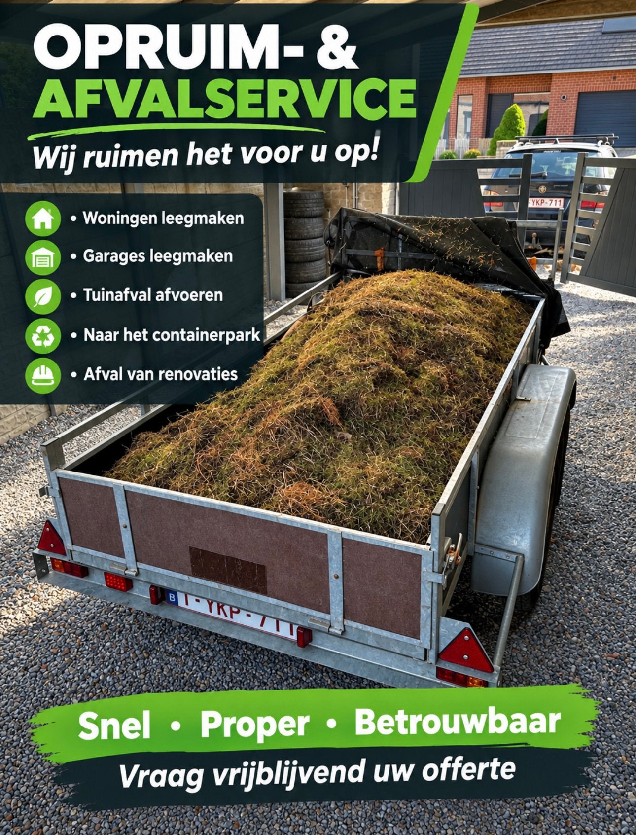 Opruiming en afvalophaling, Tuin en Terras, Ophalen, Zo goed als nieuw