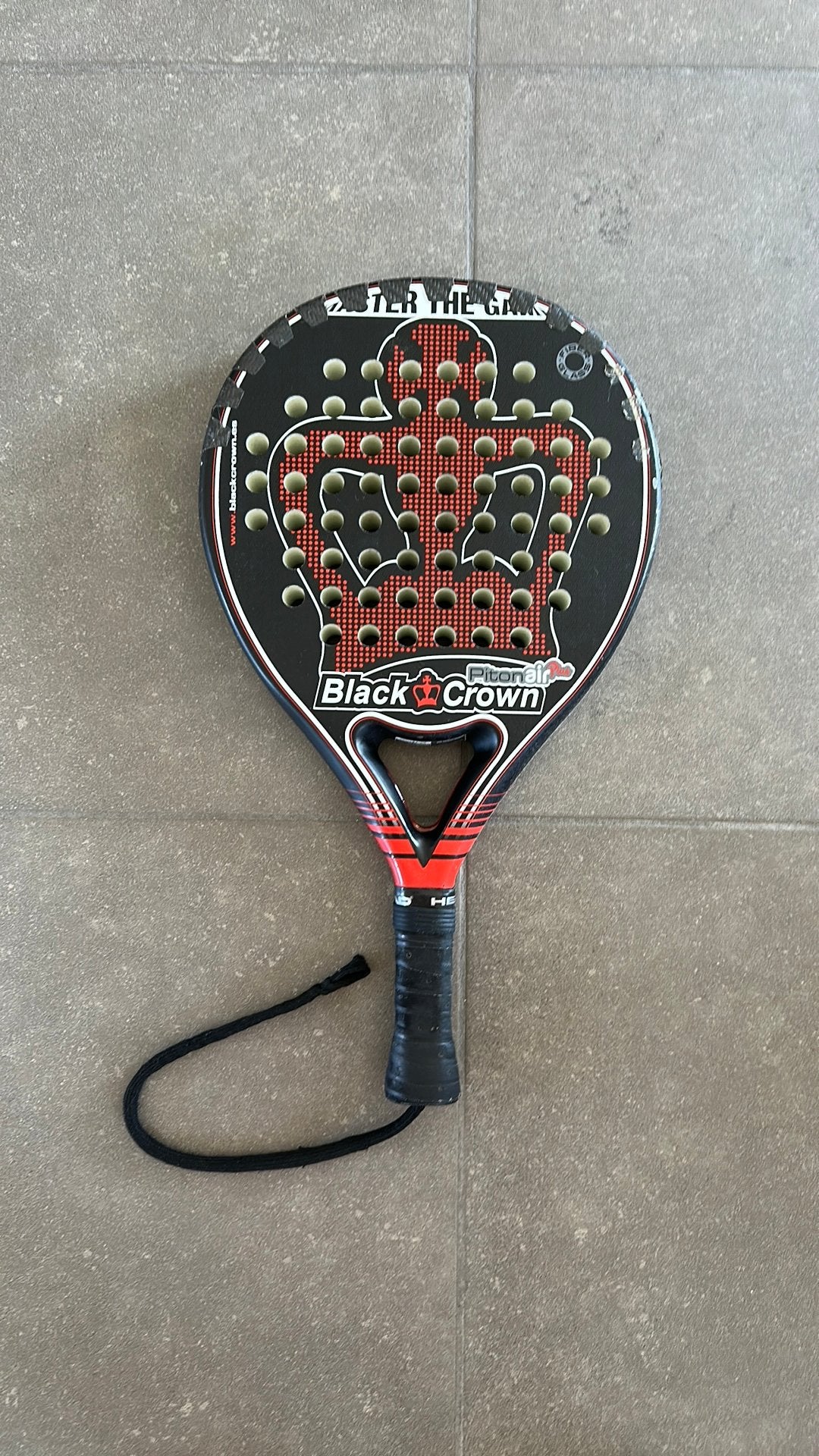 Padelracket Black Crown Piton air plus, Sport en Fitness, Padel, Ophalen, Gebruikt, Padelracket