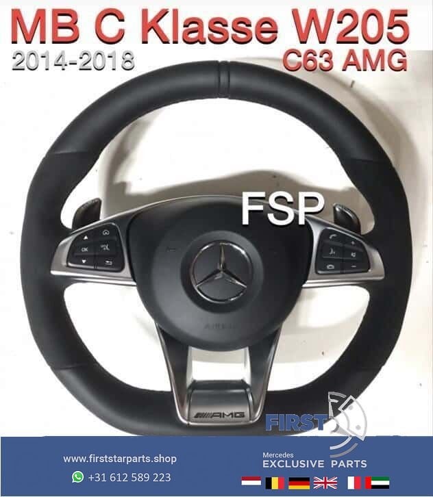 W205 C Klasse C63 W253 GLC 63 AMG Stuur + Airbag Mercedes 43, Gebruikt, -, Ophalen of Verzenden, -