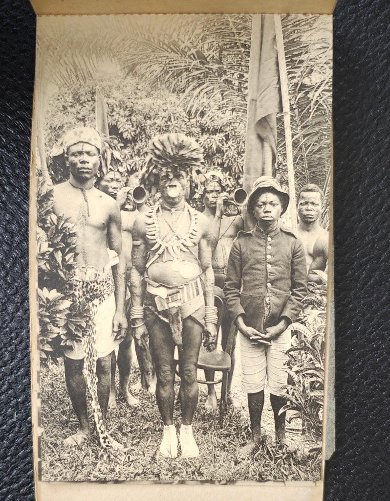 Chef indigène médaille Force Publique 9 carte postale Congo, Envoi, Non affranchie