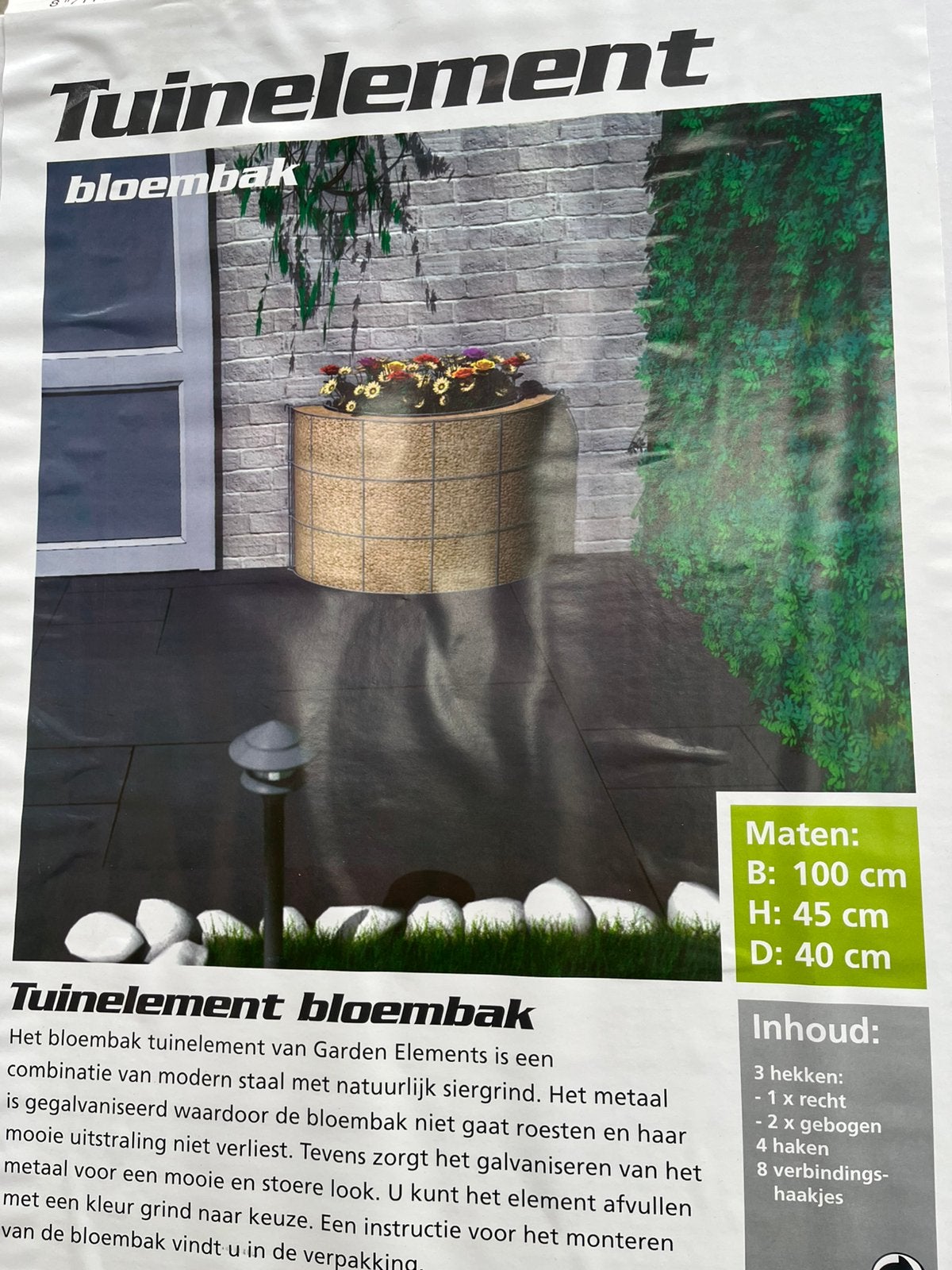 Steenkorf bloembakken – 56 stuks – SUPER PROMO €175, Tuin en Terras, Bloembakken en Plantenbakken, Ophalen, Zo goed als nieuw