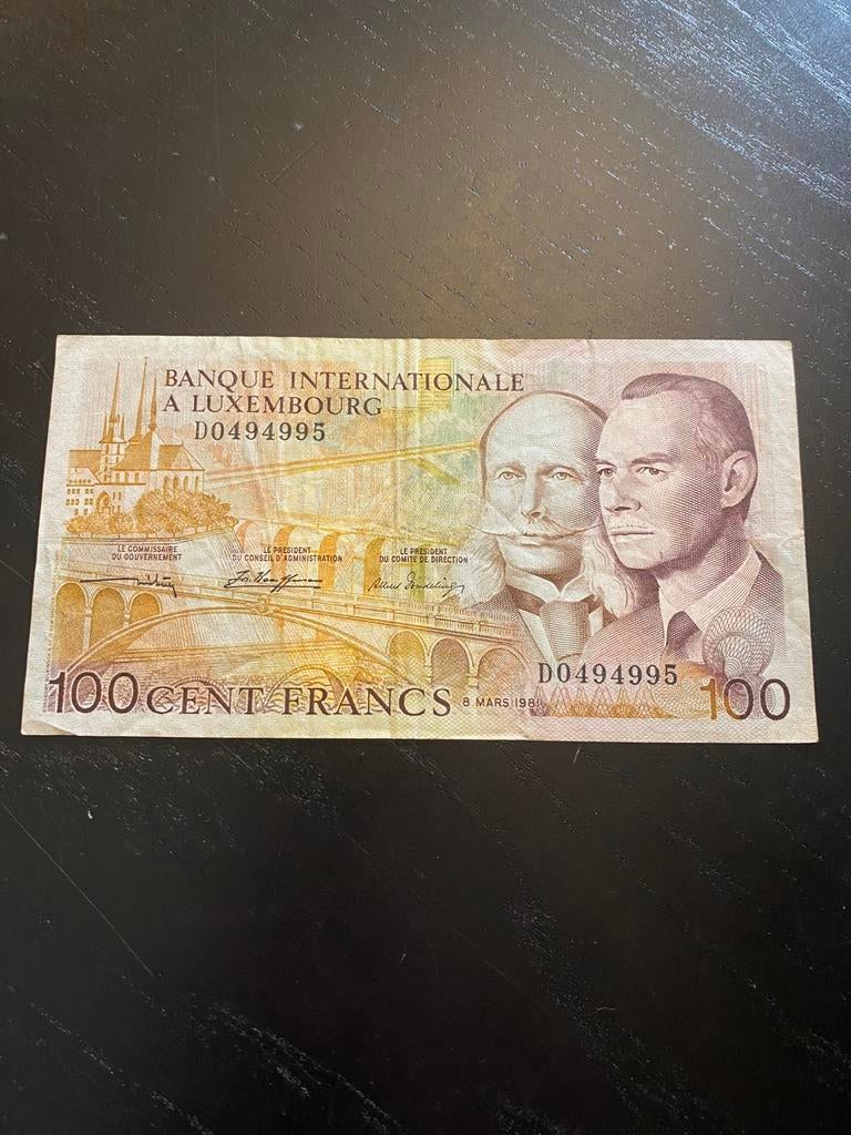 100 francs 1981, Postzegels en Munten, Ophalen of Verzenden