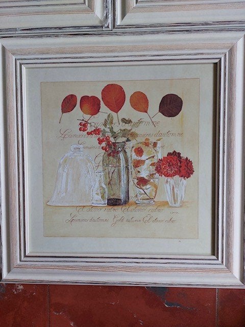 Gravures florales provencales, Enlèvement, Sous verre