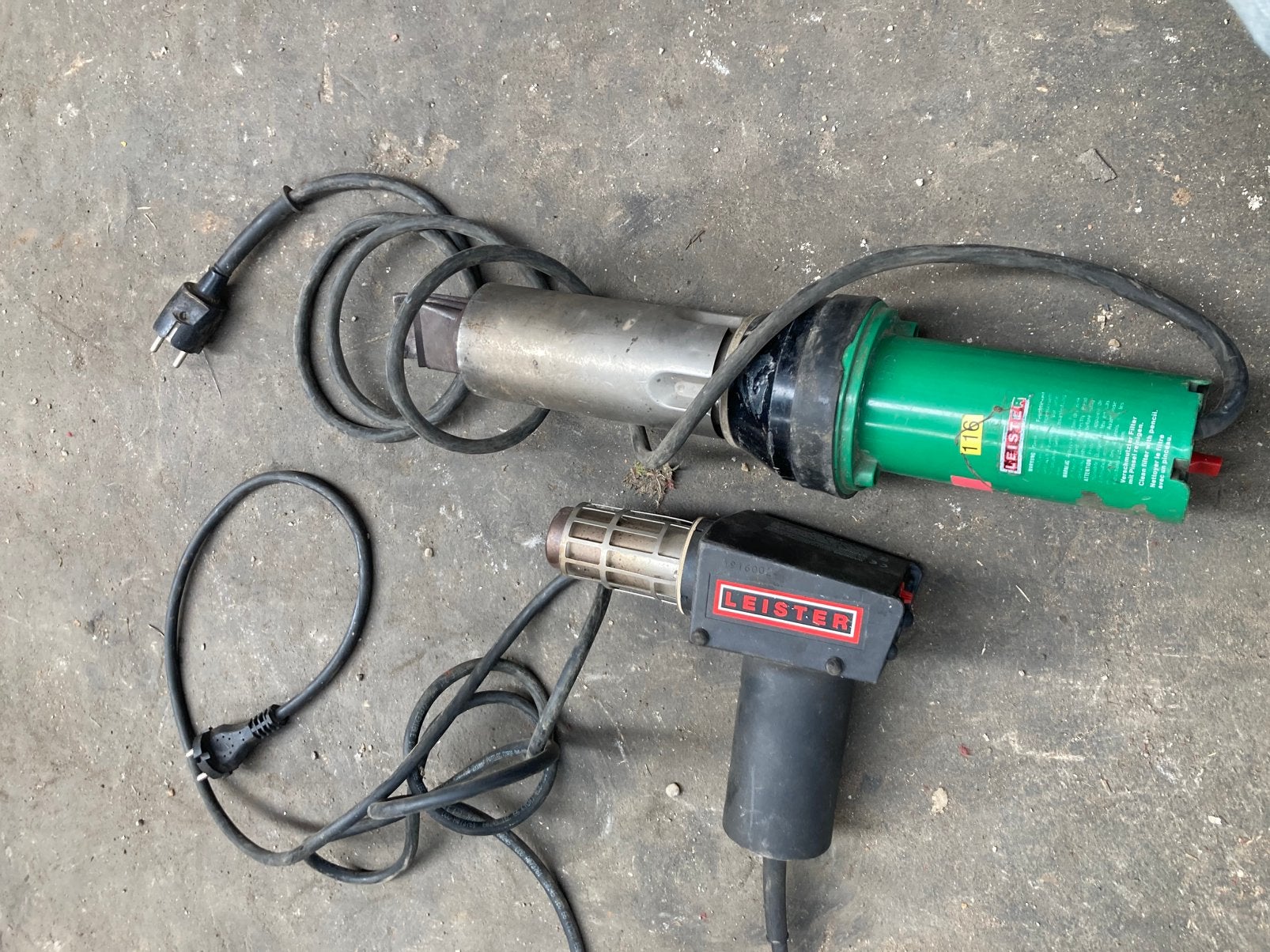 Leister heteluchtapparaat, Ophalen, Gebruikt