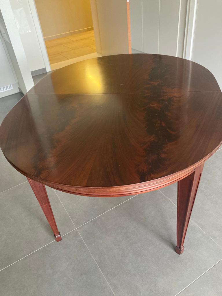 Tafel in notelaar, Ophalen, Gebruikt, Ovaal