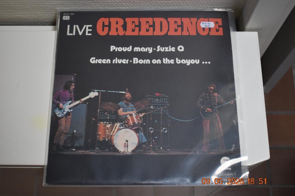 LP : Live Creedence - Proud Mary - Suzie Q - Green River, Beschermende buitenhoes, Ophalen of Verzenden, Gebruikt