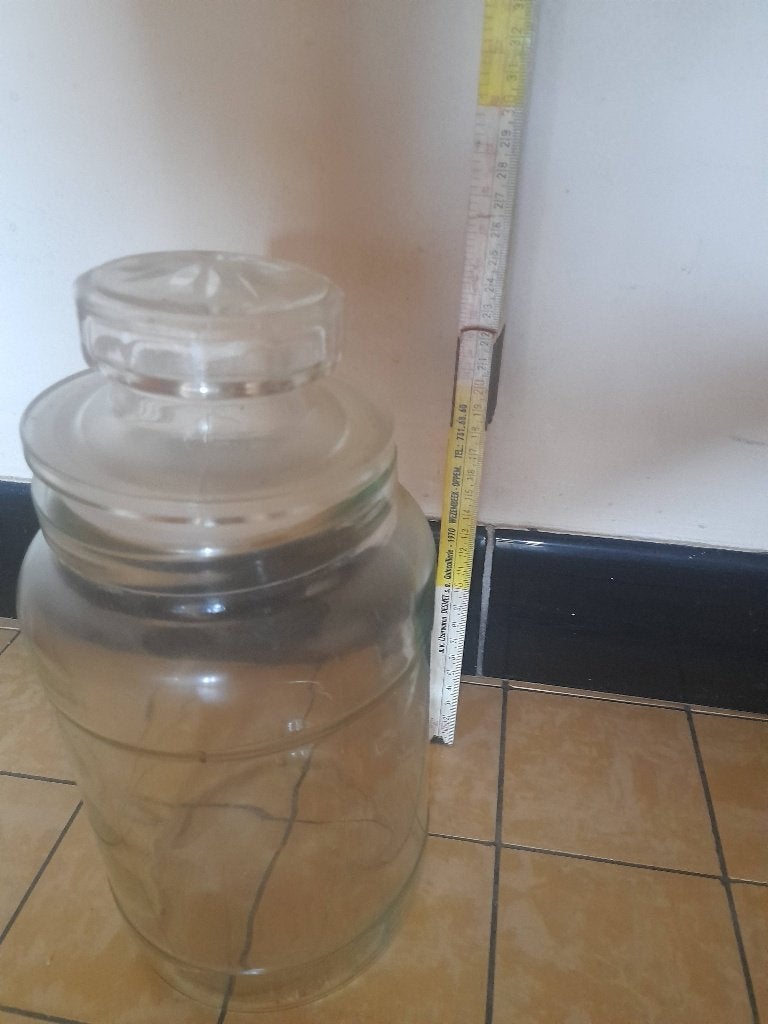 Grote voorraadpot in glas, Antiek en Kunst, Ophalen
