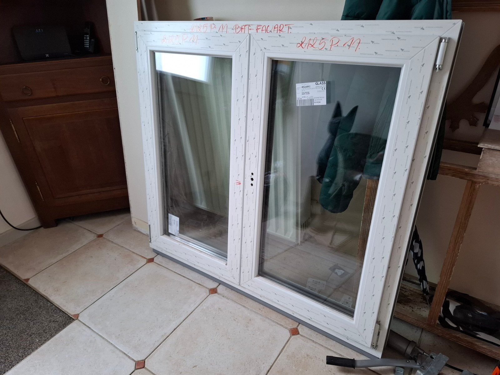 1 chassis pvc double vitrage, Bricolage & Construction, Châssis & Portes coulissantes, Enlèvement
