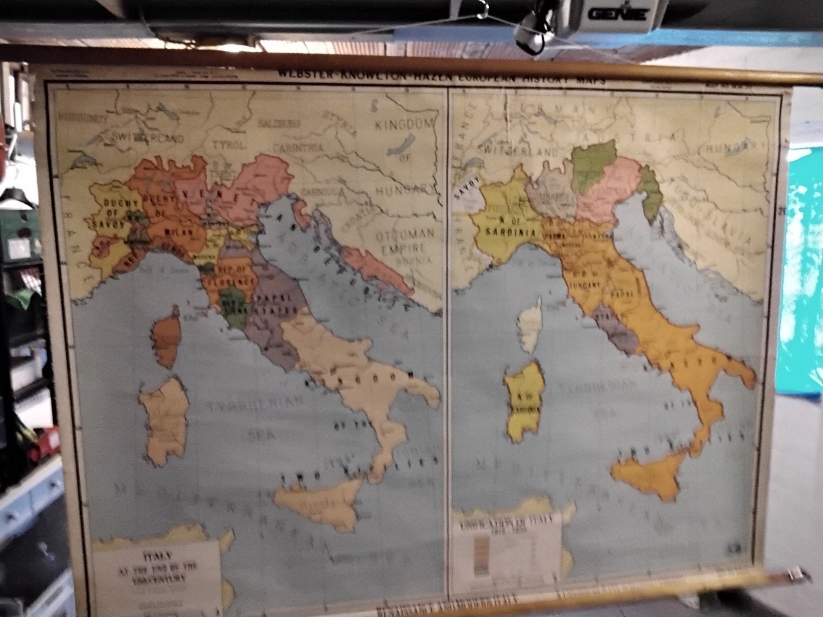Oude  schoolkaart  van  italie, Enlèvement ou Envoi