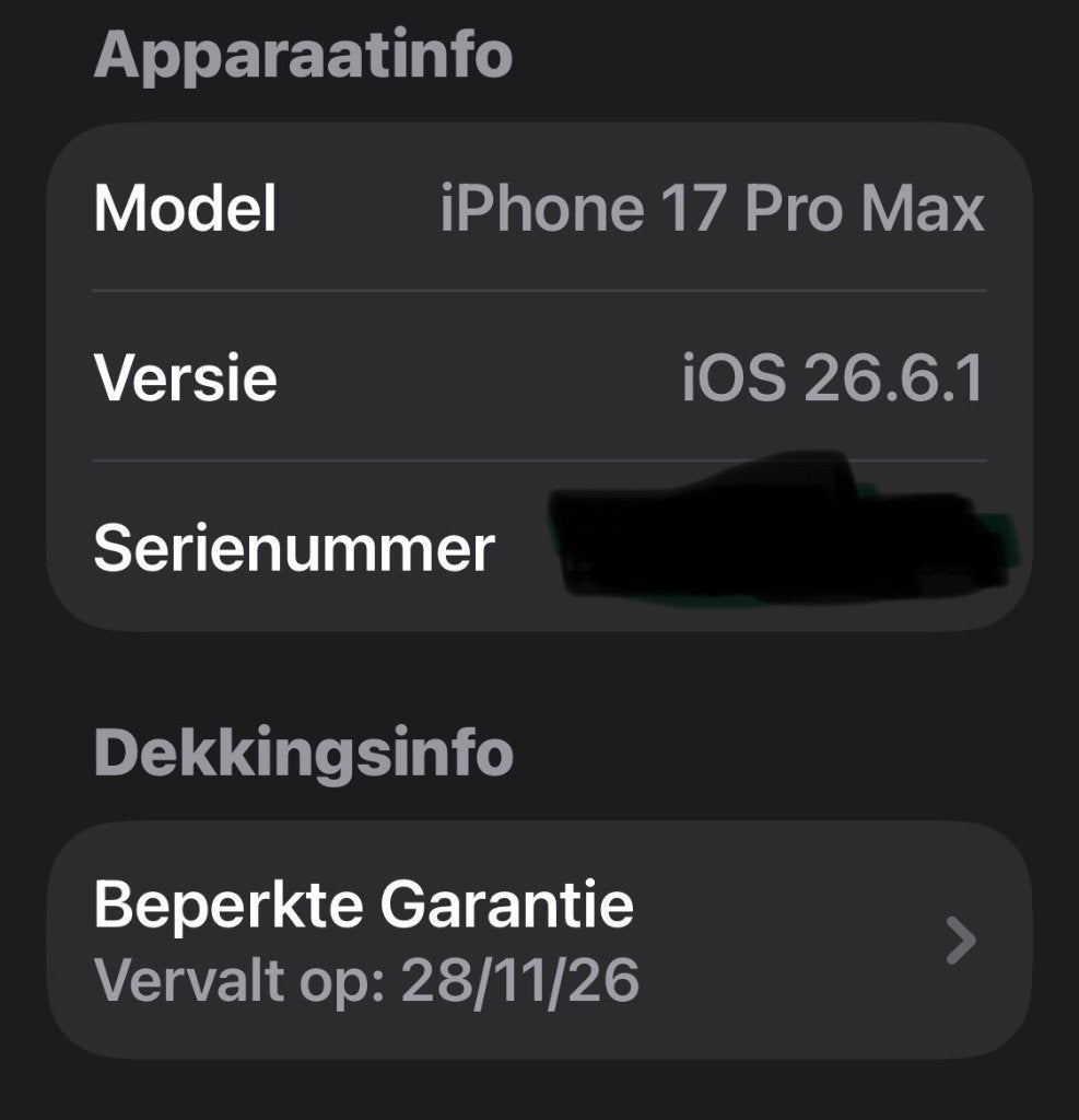iPhone 17 Pro Max orange 256gb nog garantie, Télécoms, 256 GB, Comme neuf, Enlèvement, Sans abonnement