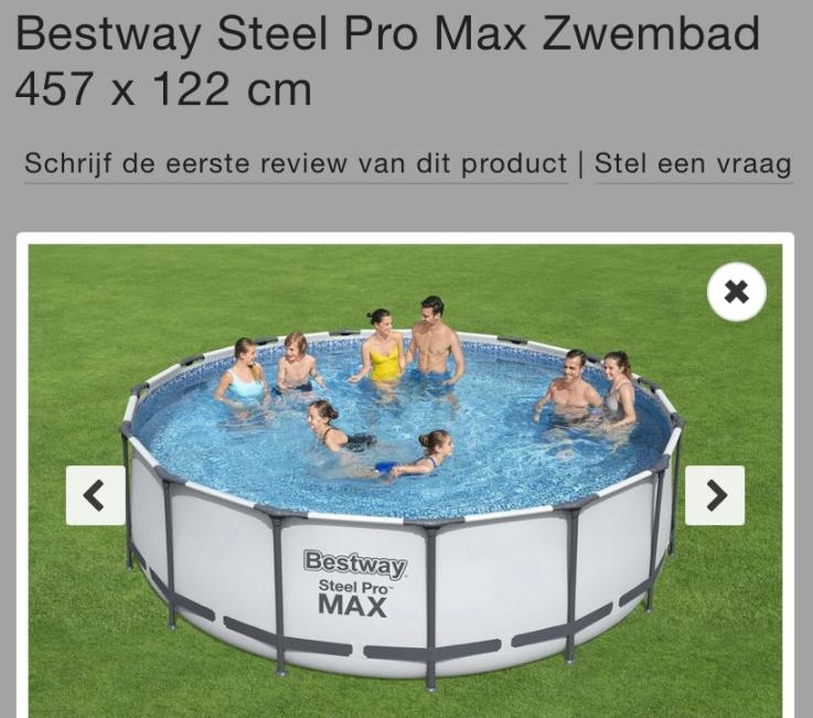 Zwembad Bestway Steel Pro Max, 300 cm ou plus, Rond, Enlèvement, Utilisé