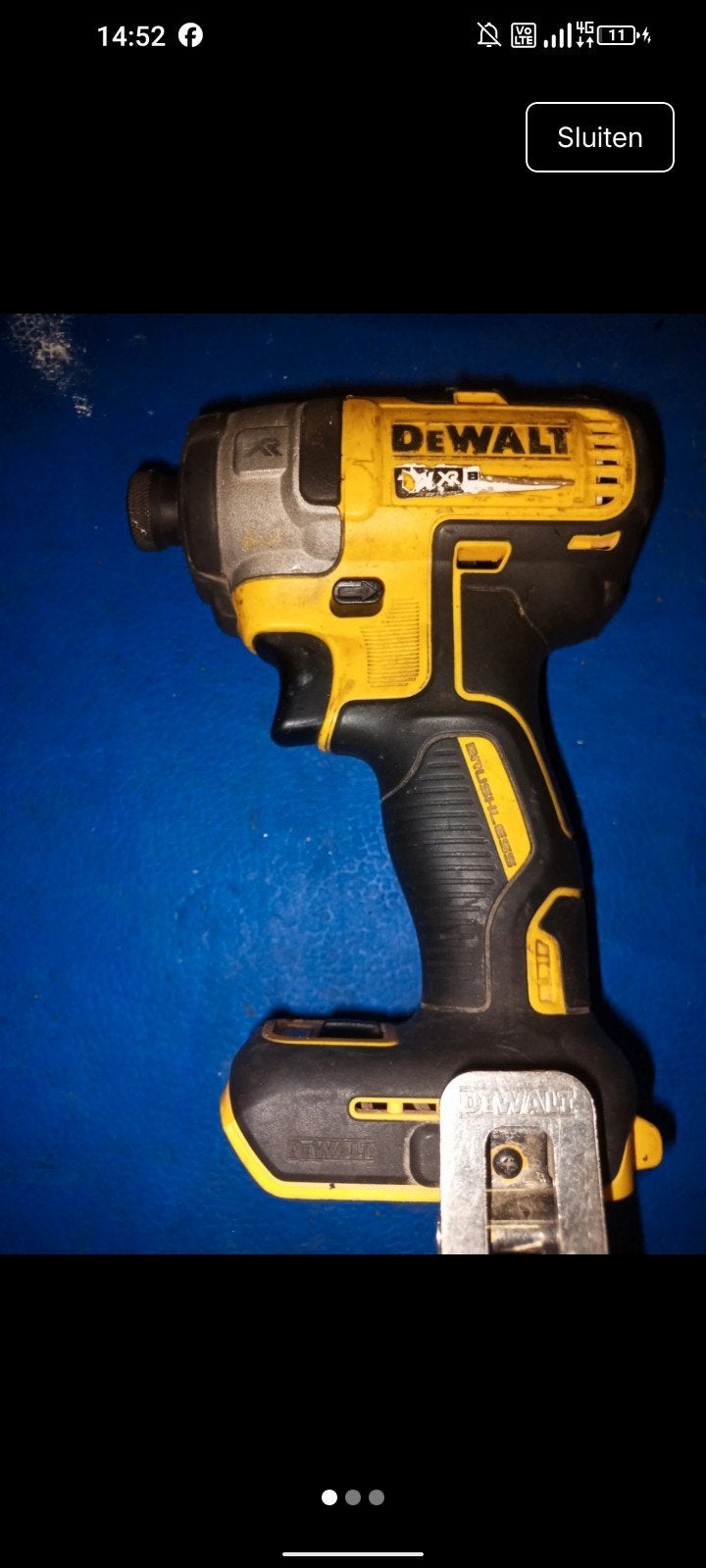 dewalt dcf887, Ophalen