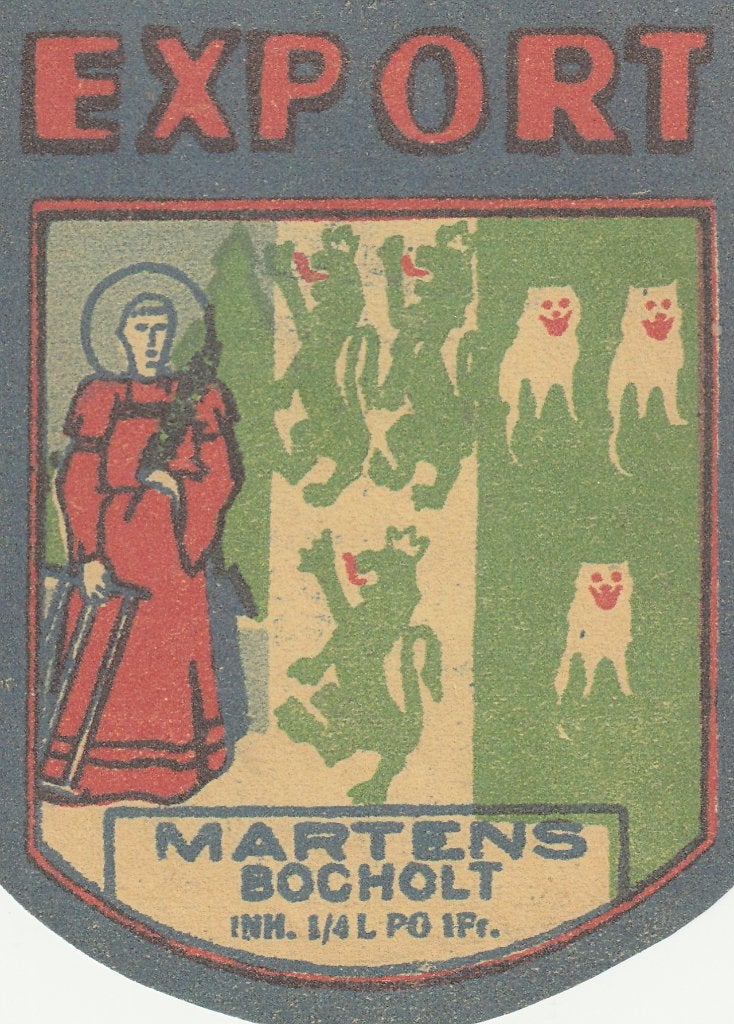 1 BIERETIKET BEERLABEL BOCHOLT - BROUWERIJ MARTENS, Verzamelen, Biermerken, Verzenden, Zo goed als nieuw, Overige typen, Overige merken