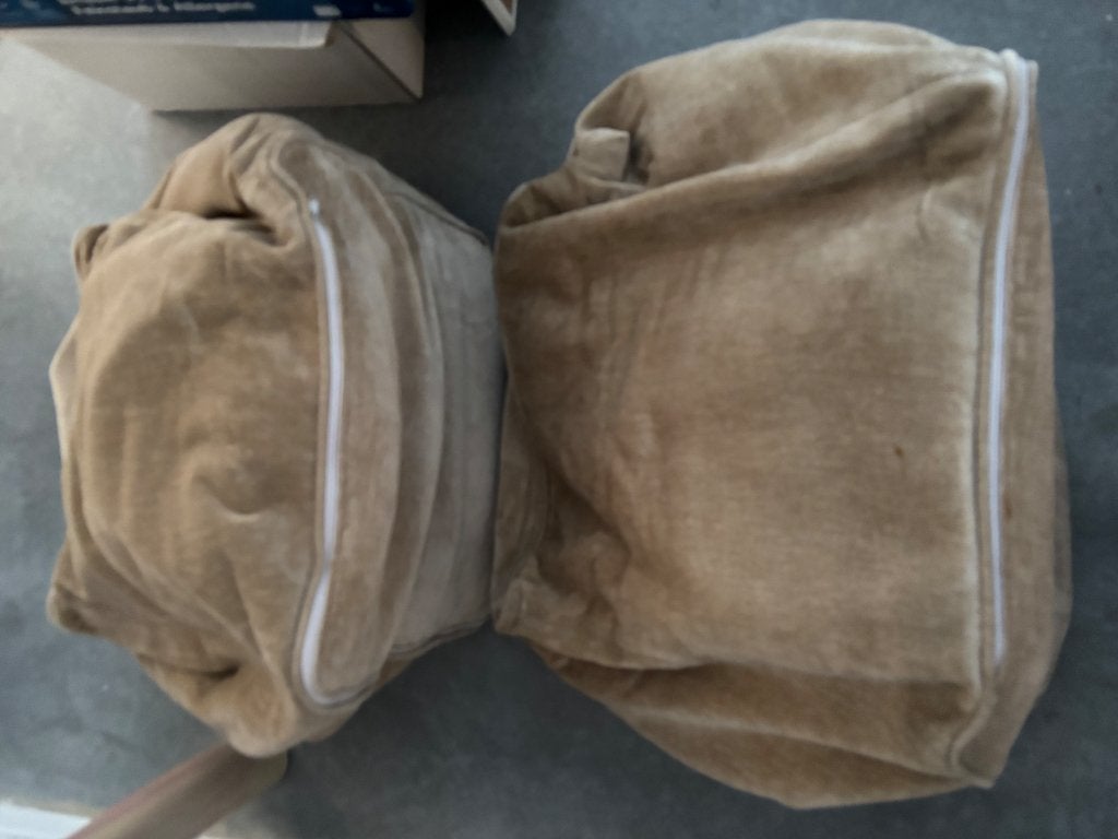 2 zit zakken, Maison & Meubles, Sièges-poires, Enlèvement, Utilisé, Beige, Pouf