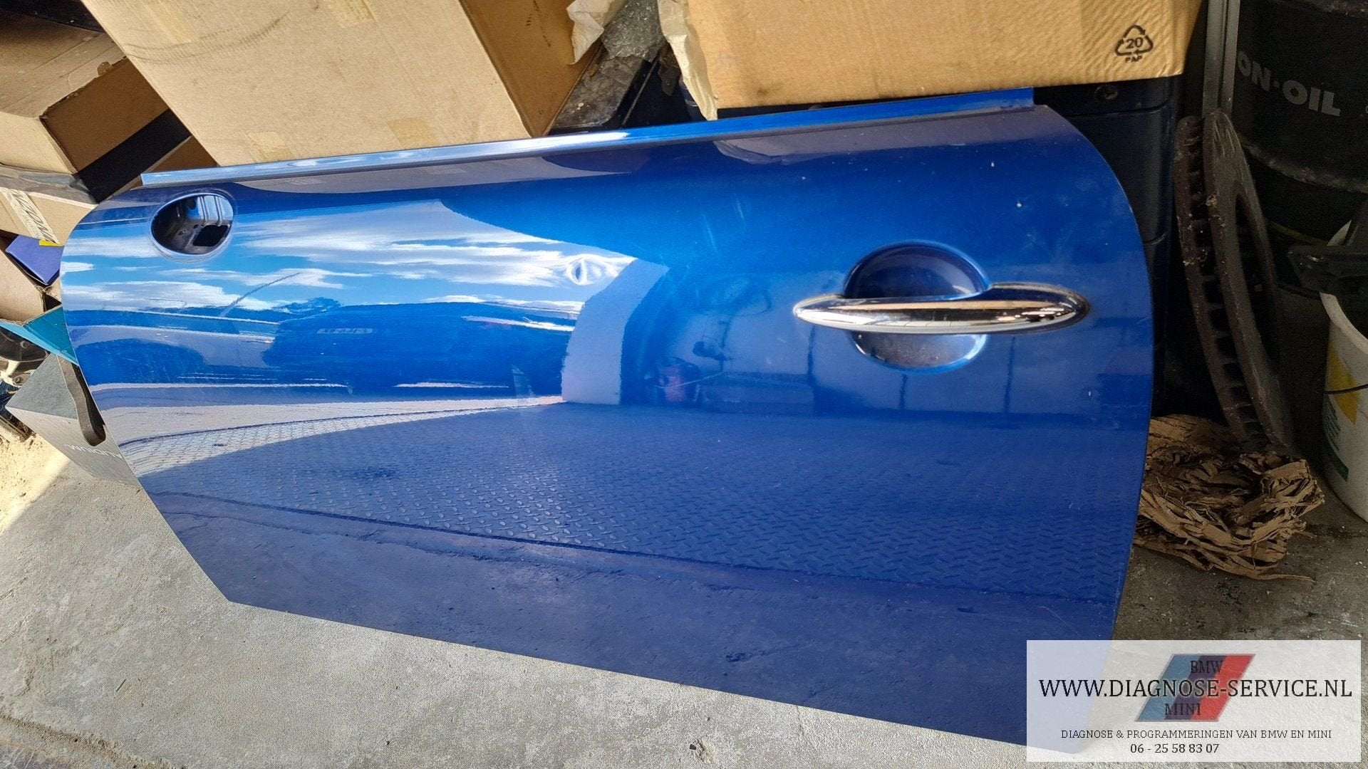 mini one cooper R56 R55 R57  portier blauw, -, -, Enlèvement, Porte