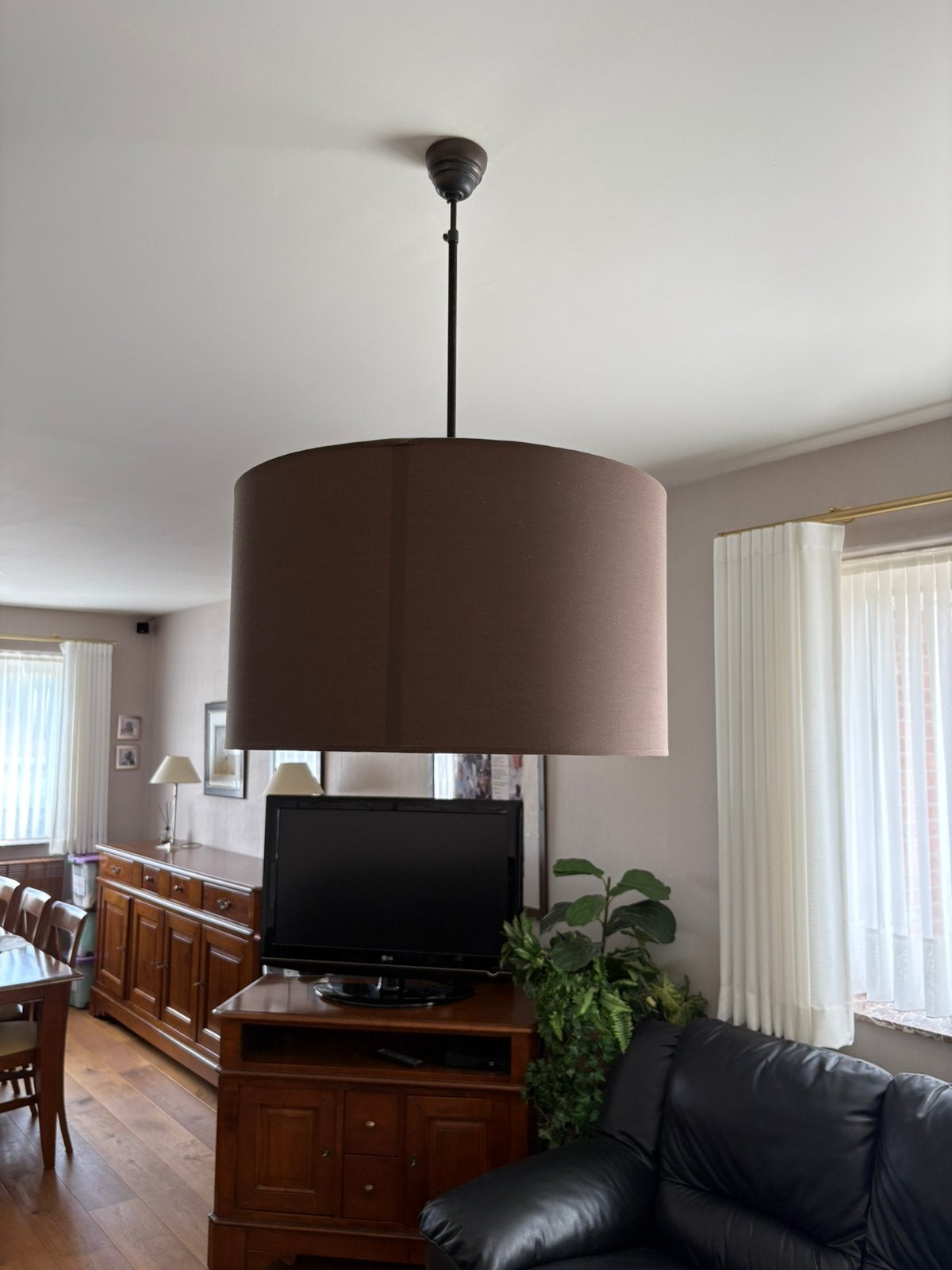 Hanglamp / luster, Gebruikt, Bruin, Rond, 35 cm
