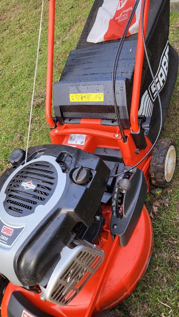 Benzine grasmaaier SABO, Tuin en Terras, Grasmaaiers, Ophalen, Zo goed als nieuw