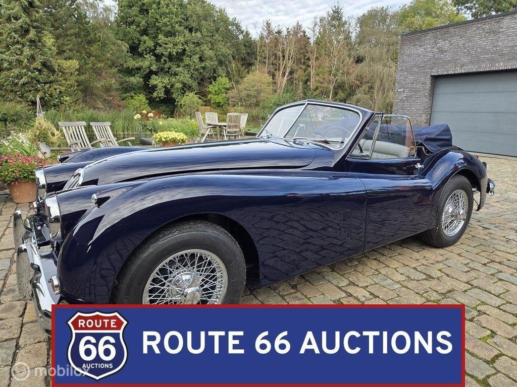 Jaguar XK140 Drophead Coupé | 1957 | Route 66 Auctions, Zwart, Bedrijf, Handgeschakeld, Overige carrosserie