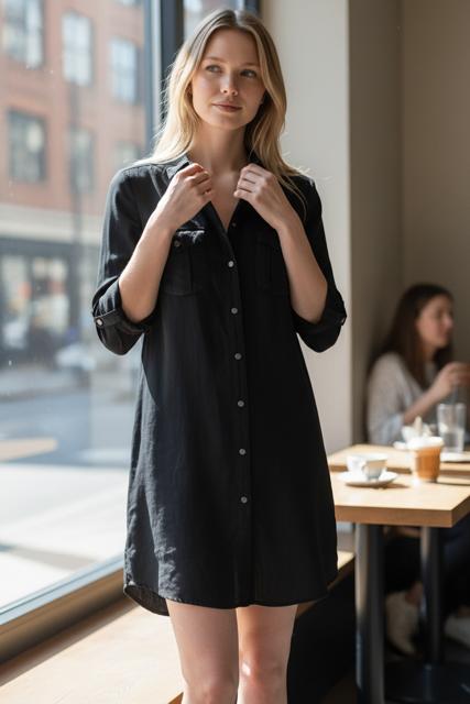 Vero Moda hemdjurk XS, Kleding | Dames, Jurken, Vero Moda, Zwart, Ophalen of Verzenden, Zo goed als nieuw