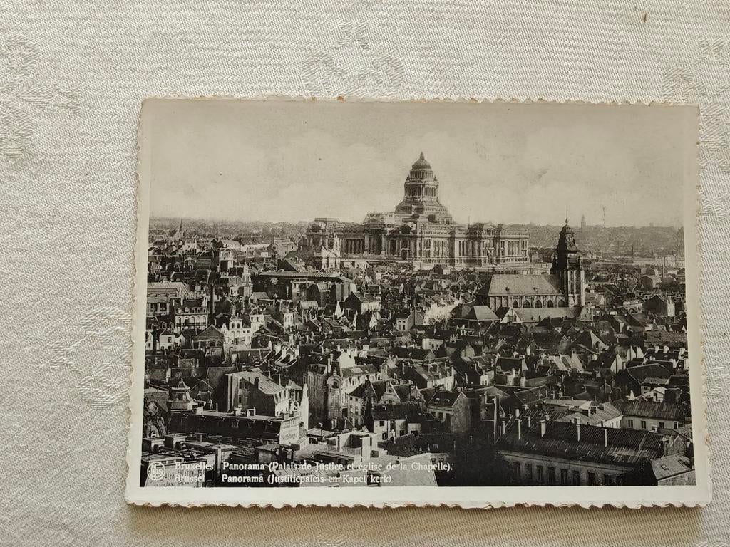 7 Vintage postkaarten van Brussel, Ophalen of Verzenden