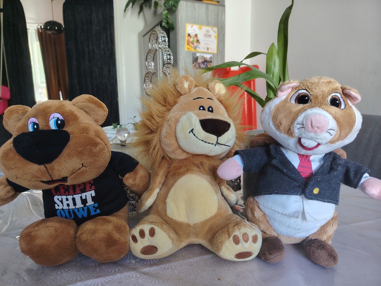 3 knuffels, Enlèvement