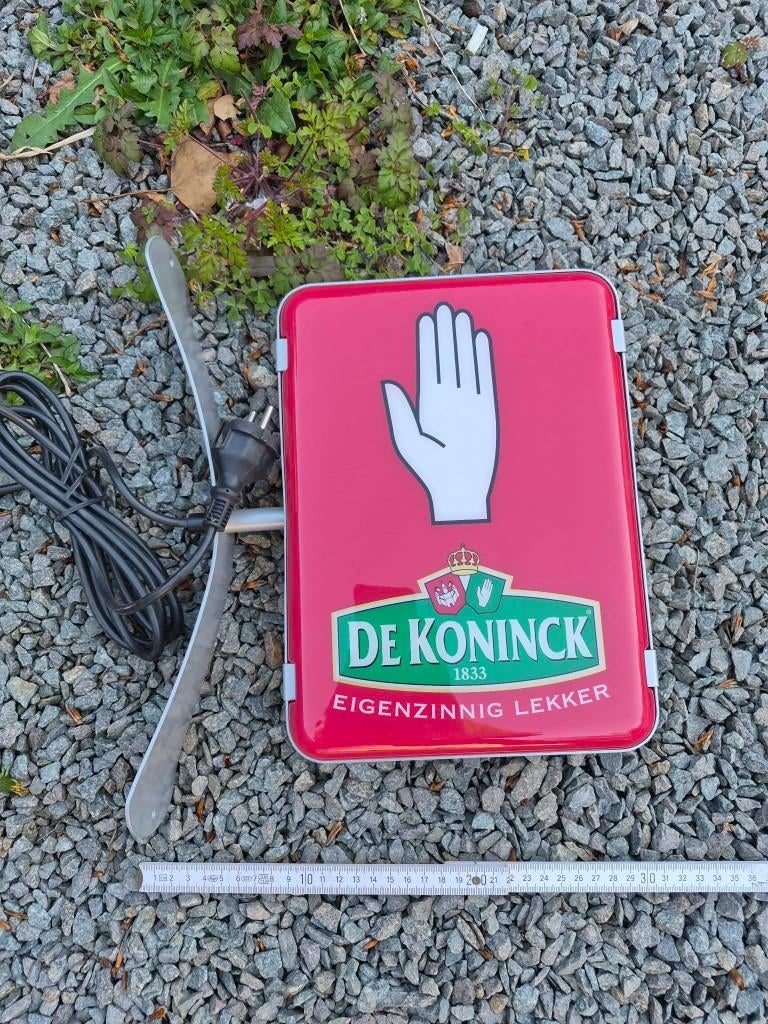 De Koninck lichtbord, Ophalen, Zo goed als nieuw, Reclamebord, Plaat of Schild, De Koninck