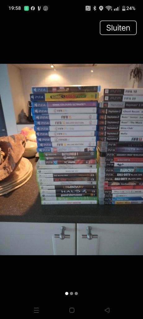70 games PS4, PS2, PS3, X-Box, ..., Enlèvement