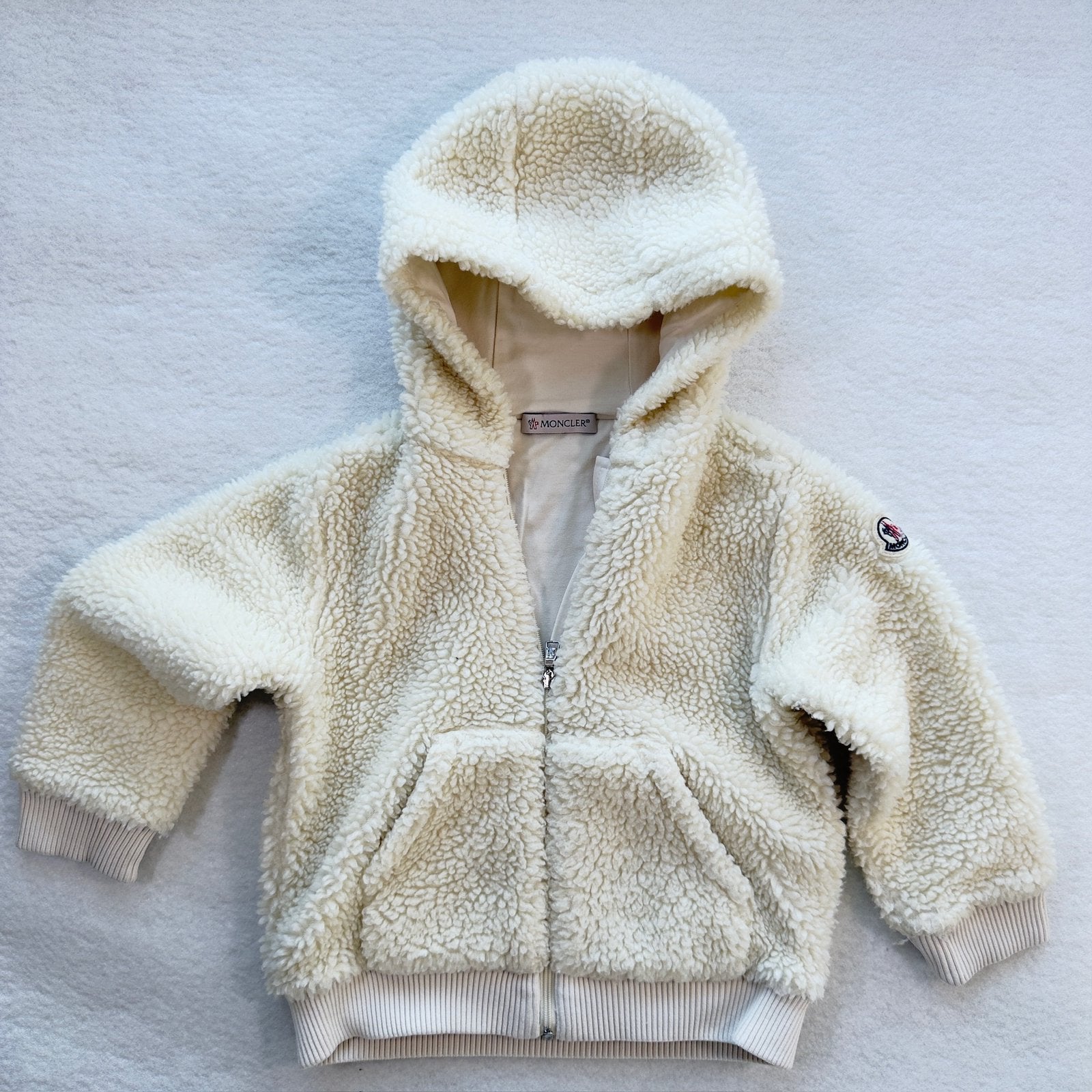 Moncler teddy fleece zip-up, Enfants & Bébés, Enlèvement, Utilisé, Garçon, Pull ou Veste