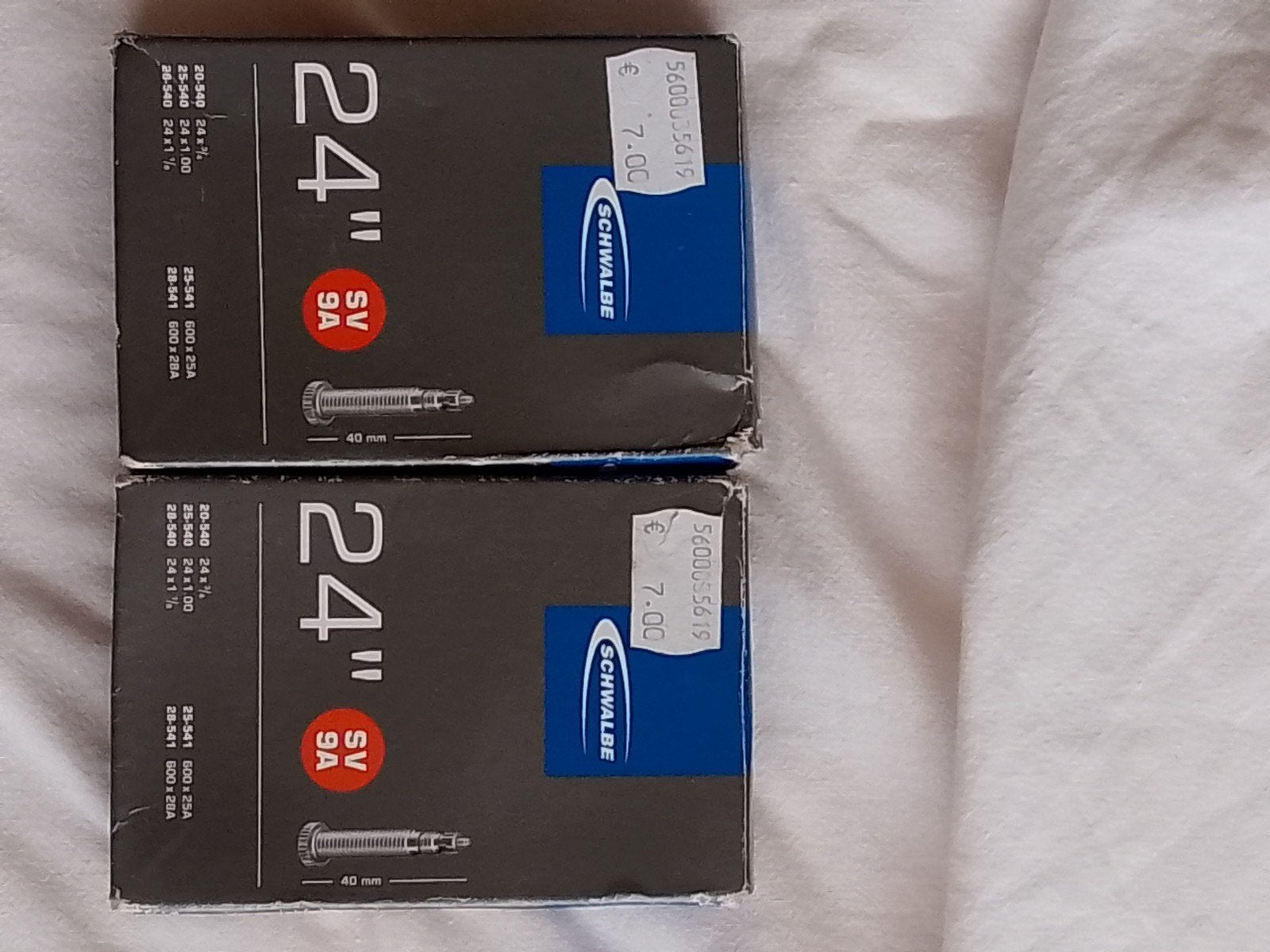 24 inch nieuwe binnenbanden. 5 euro voor de 2., Fietsen en Brommers, Ophalen