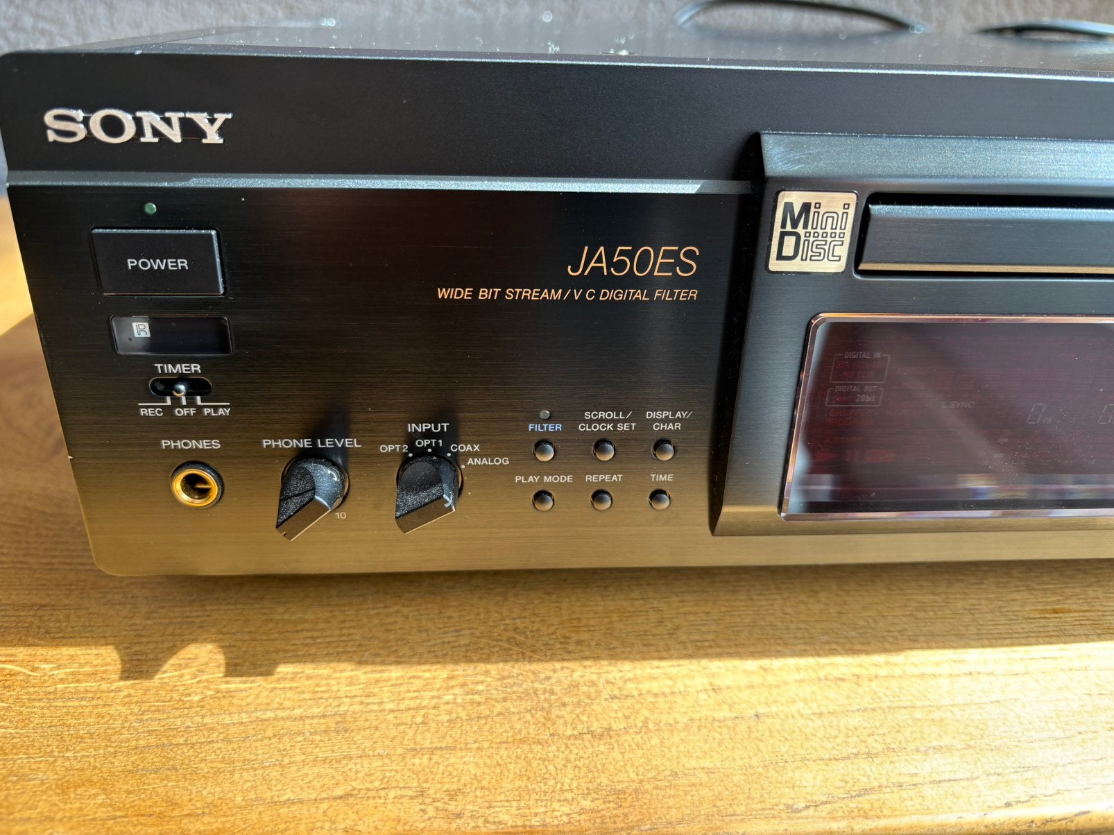 Sony MDS-JA50es zeer nette staat! Display okay!, Audio, Tv en Foto, Walkmans, Discmans en Minidiscspelers, Ophalen of Verzenden
