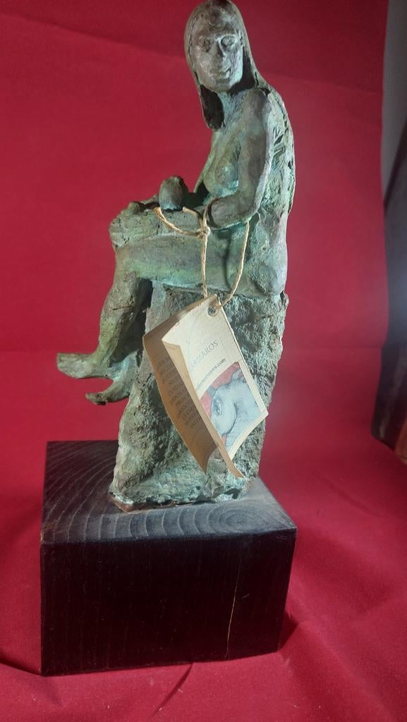 sculpture bronze, Antiquités & Art, Vert, Statue, Enlèvement ou Envoi, Femme