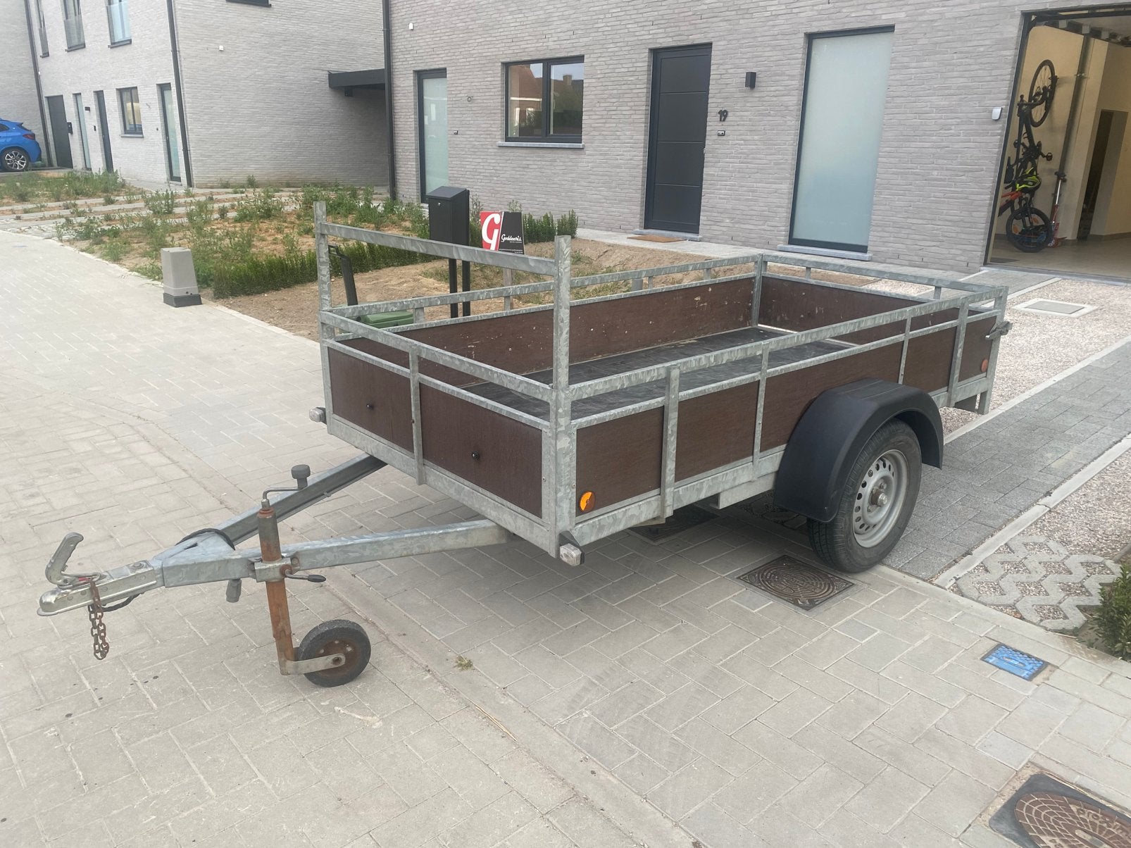 Aanhangwagen 2,60m x 1,30m, Ophalen, Gebruikt
