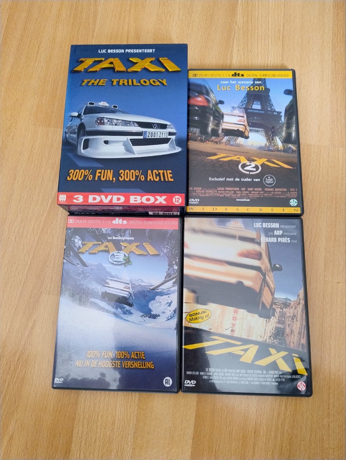 Taxi the trilogy,dvd box, Ophalen