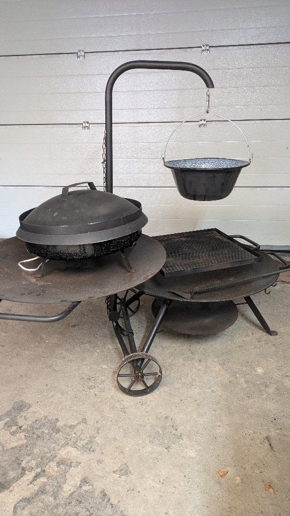 OPEN FIRE BBQ, Tuin en Terras, Ophalen, Zo goed als nieuw, Zie foto, Met accessoires