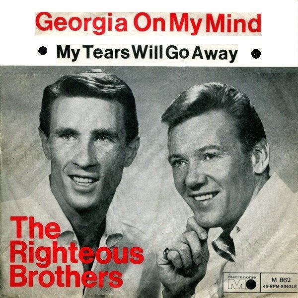 7" The Righteous Brothers – Georgia On My Mind, Gebruikt, 7 inch, Ophalen of Verzenden, Pop