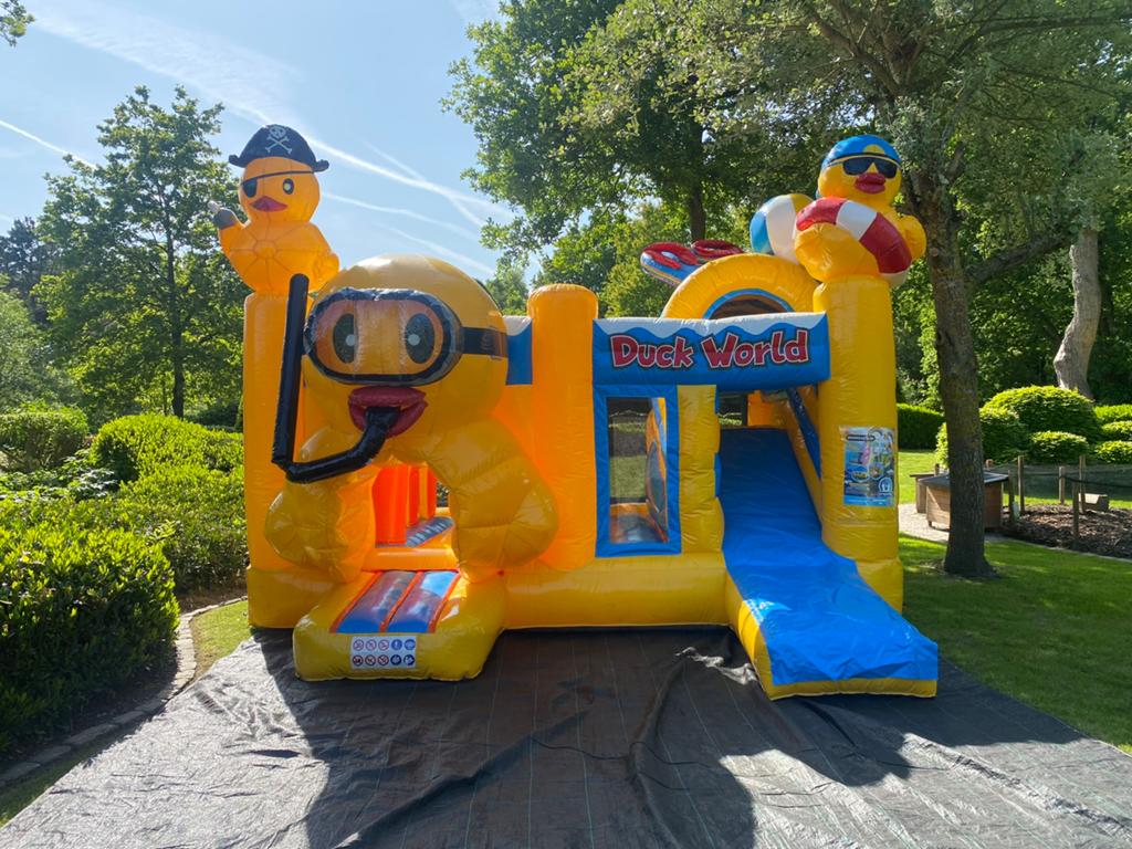 Springkasteel Duck World te huur, Enlèvement ou Envoi, Comme neuf