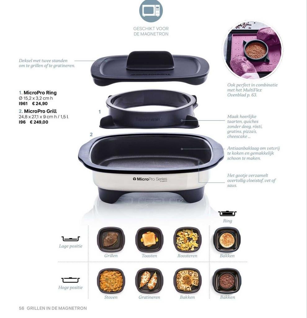 Nieuwe micropro grill van tupperware+gratis verzending, Enlèvement ou Envoi, Neuf