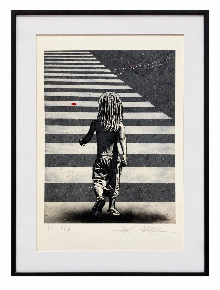 Jef Aerosol : digigraphie rarissime 6/16 HC, Antiquités & Art, Avec passe-partout, Enlèvement ou Envoi