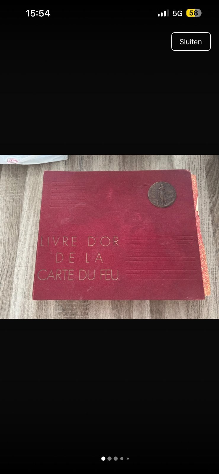 Boek oorlog Livre D or de la carte du feu, Ophalen of Verzenden, Tweede Wereldoorlog, Gelezen, Algemeen