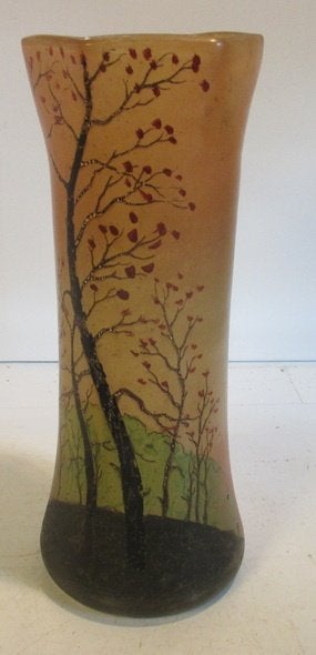 vase art déco en verre paysage Legras avec émail 40, Envoi