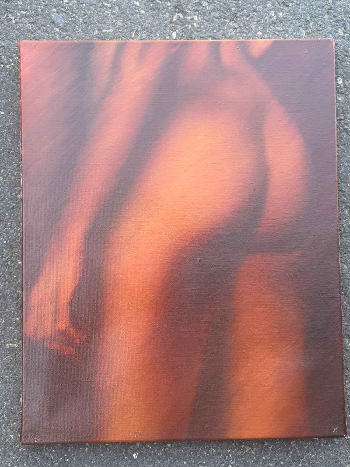 Prachtig schilderij van herck part of a nude 2001 naakt, Enlèvement ou Envoi