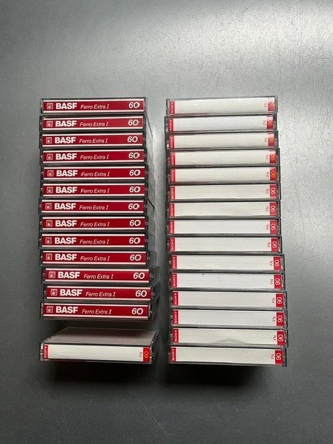 29 Sony en Basf normal position cassettebandjes, Ophalen of Verzenden, Gebruikt, 26 bandjes of meer