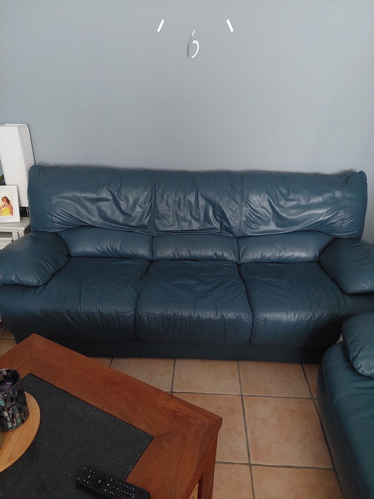 salon en cuir en parfait état, Huis en Inrichting, Zetels | Zetels, Ophalen, Overige maten, Leer, Zo goed als nieuw