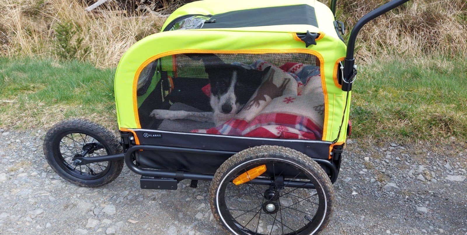 Fietskar hond Klarfit, Ophalen