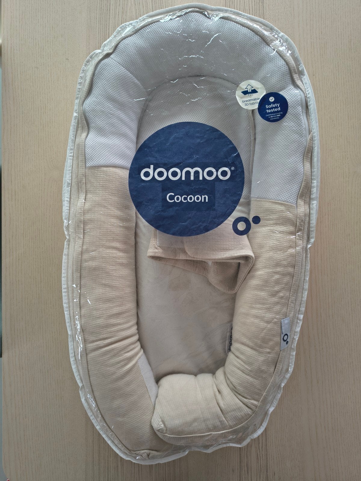 Doomoo Cocoon babynestje met Cocoon pad - Jersey Sand, Kinderen en Baby's, Ophalen