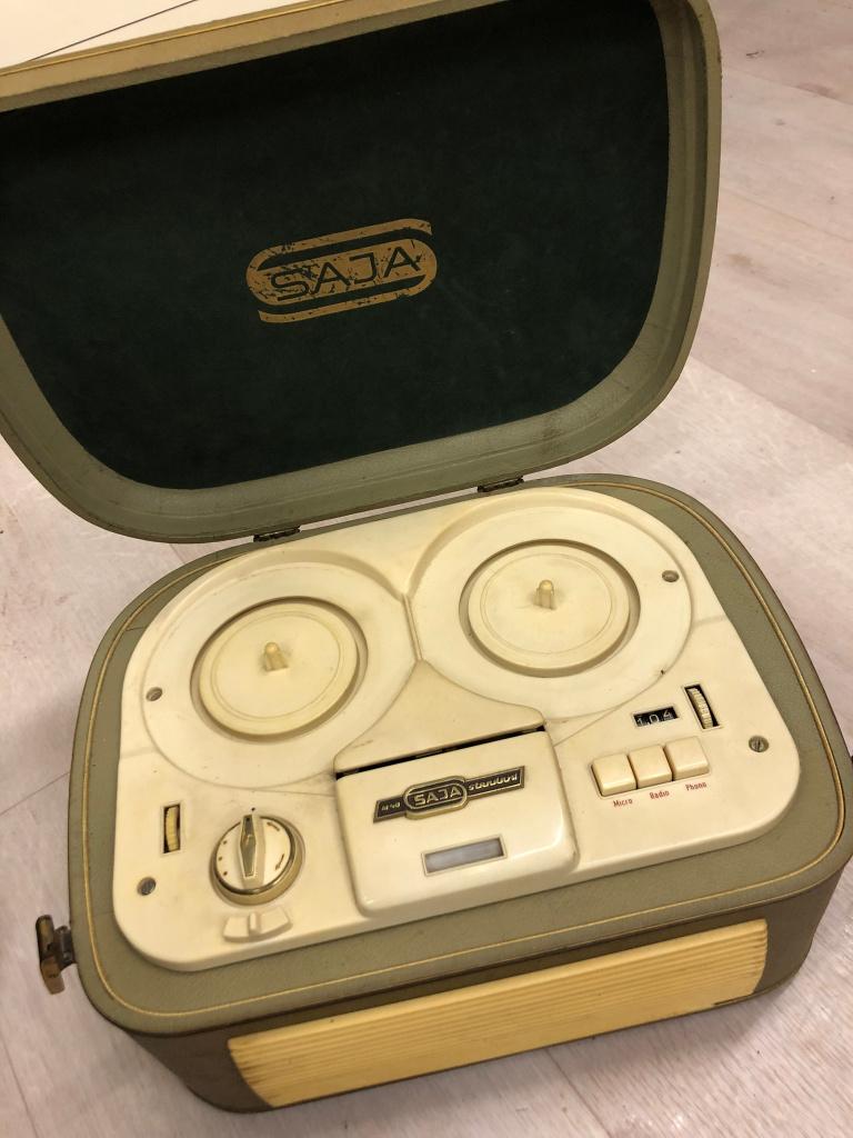 Vintage Saja standaard M40 bandrecorder jaren 50-60, Ophalen of Verzenden, Bandrecorder, Met banden